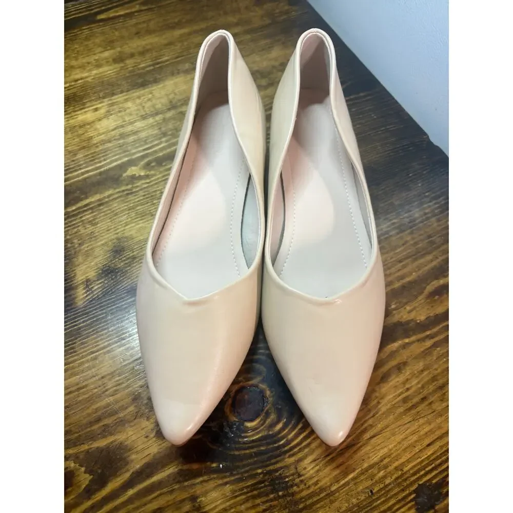 Neutral  Pointed Toe Low‎ Heels Size 11